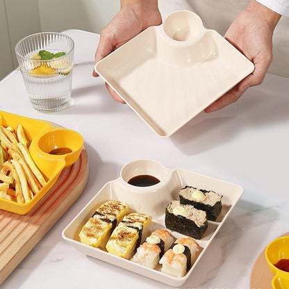 Luxury Serving Plate Set with Sauce Tray & Dumpling Dish