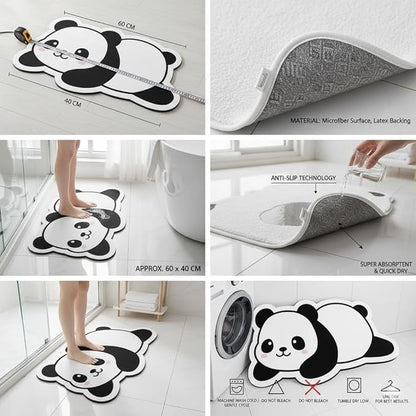 Luxury Panda Shaped Floor Mat for Kids Room & Entryway