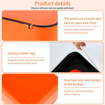 Premium Flip-Top Tissue Box Holder – Portable Tissue Storage Box with Secure Lid