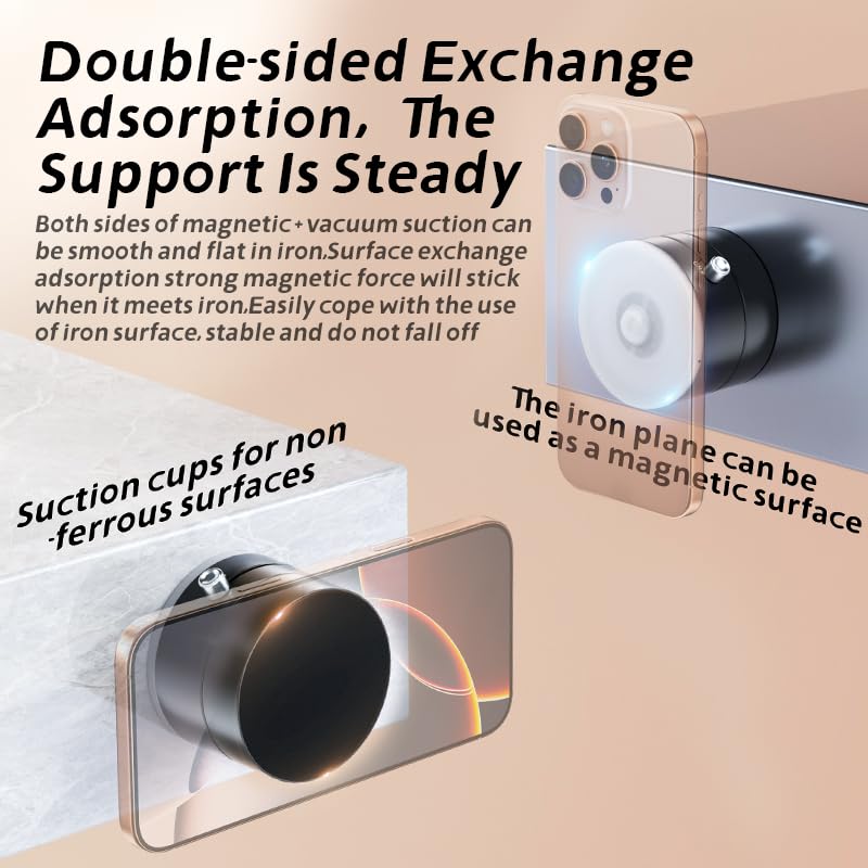 360° Rotating Magnetic Phone & Earbuds Stand – Adjustable Desktop Holder