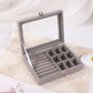 Luxury Glass Top Velvet Jewelry Organizer Box