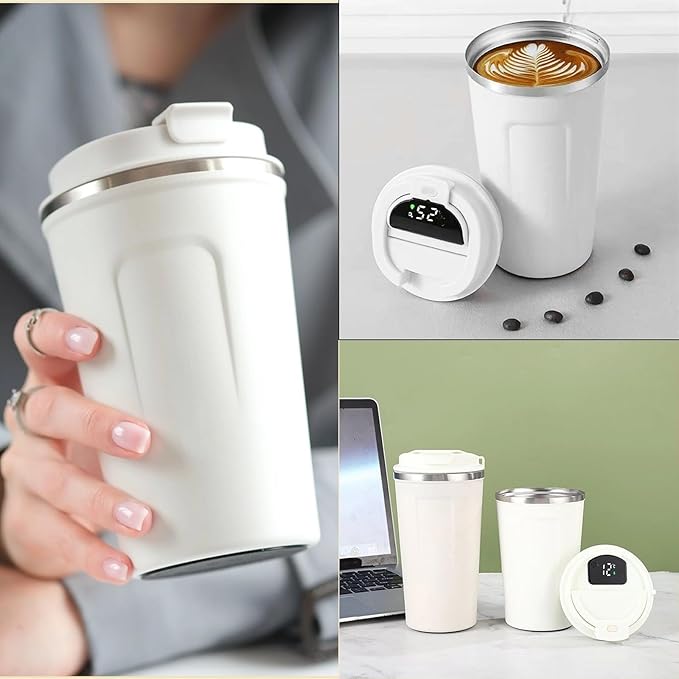 Smart Temperature Display Coffee Mug – Stainless Steel Thermal Cup