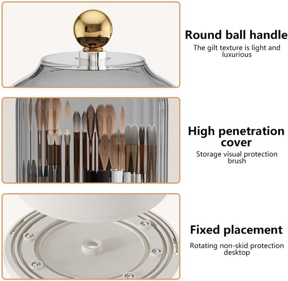 Luxury Rotating Makeup Brush Holder