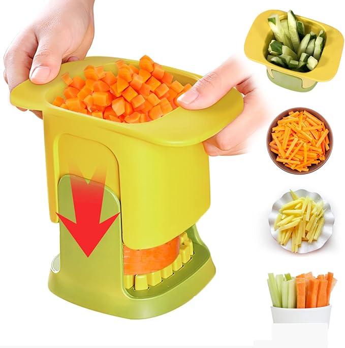 2-in-1 Vegetable press Chopper Dicing & Slitting Kitchen Chopping