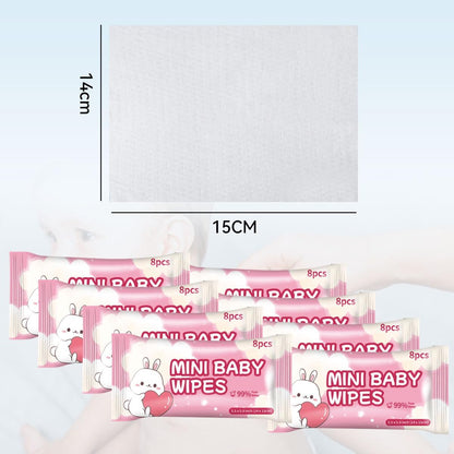 64 pcs Soft Baby Wet Wipes Gentle, Refreshing & Safe for Delicate Ski