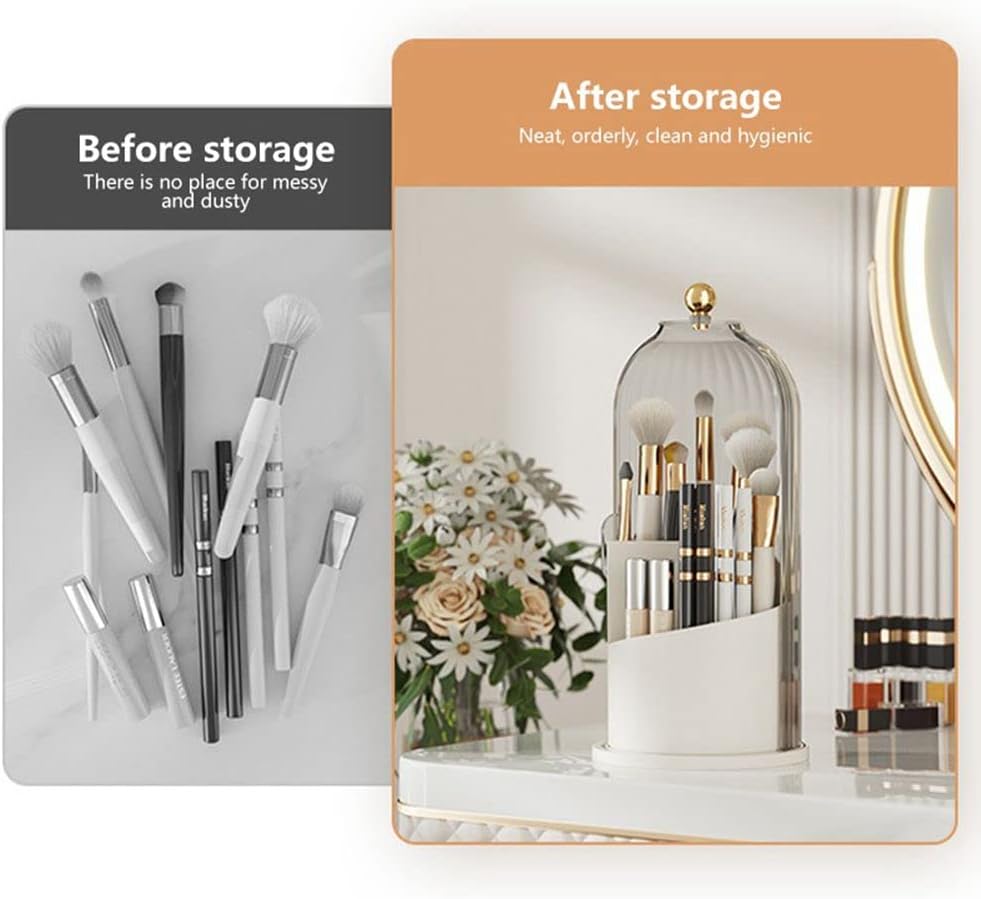 Luxury Rotating Makeup Brush Holder