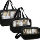 Luxury 3-Piece Transparent Travel Cosmetic Organizer Bag Set