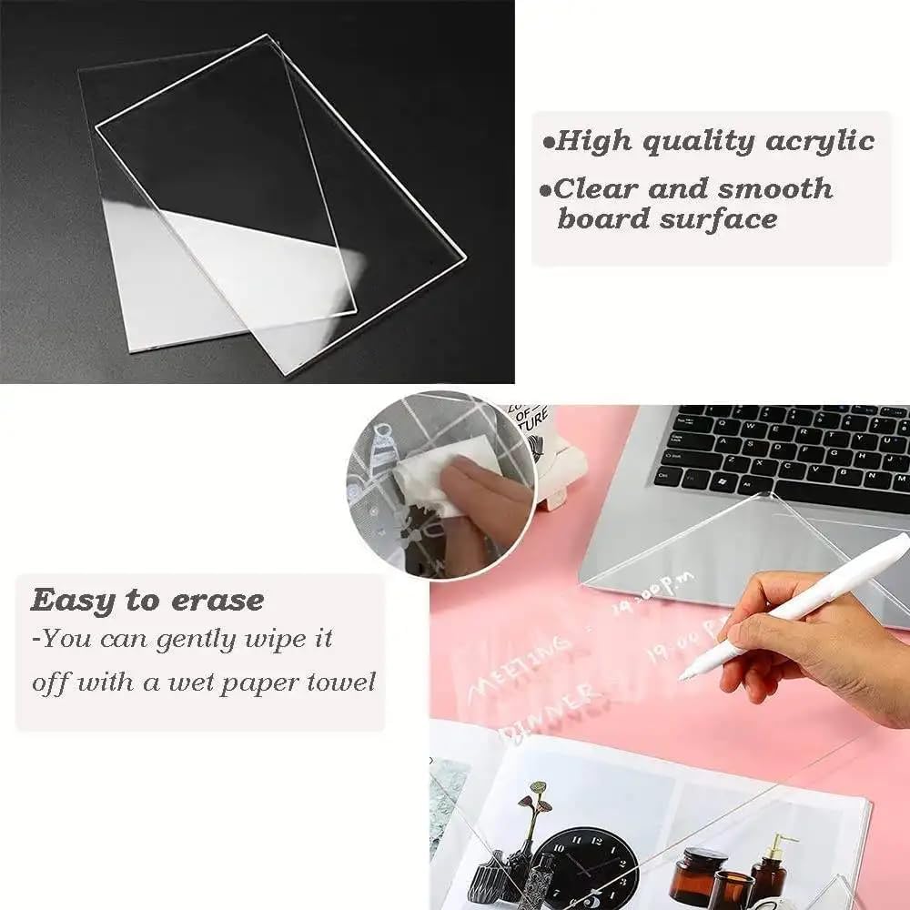 Acrylic Writing Board with LED Touch Base – 3D DIY Night Light for Home & Office