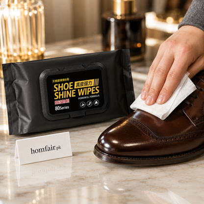 Shoe Shine Wipes Leather Cleaning Wipes (80 Sheets)