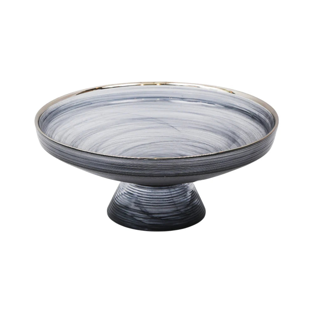 Danny Home Elegant 10-Inch Glass Fruit Plate – 6-Piece Premium Serving Collection for Modern Dining