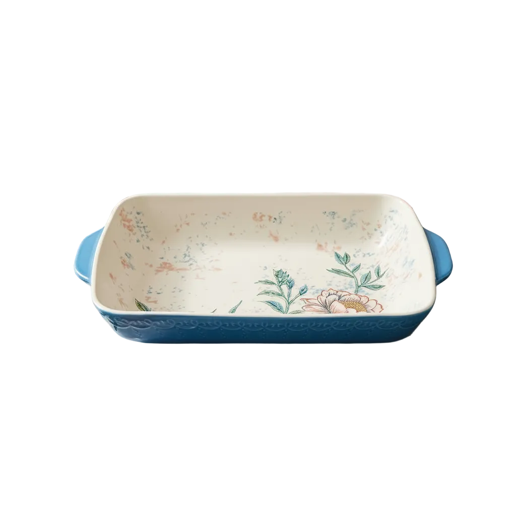 Brilliant Premium Magnolia 11" Baking Dish – Elegant Bakeware for Modern Home Baking