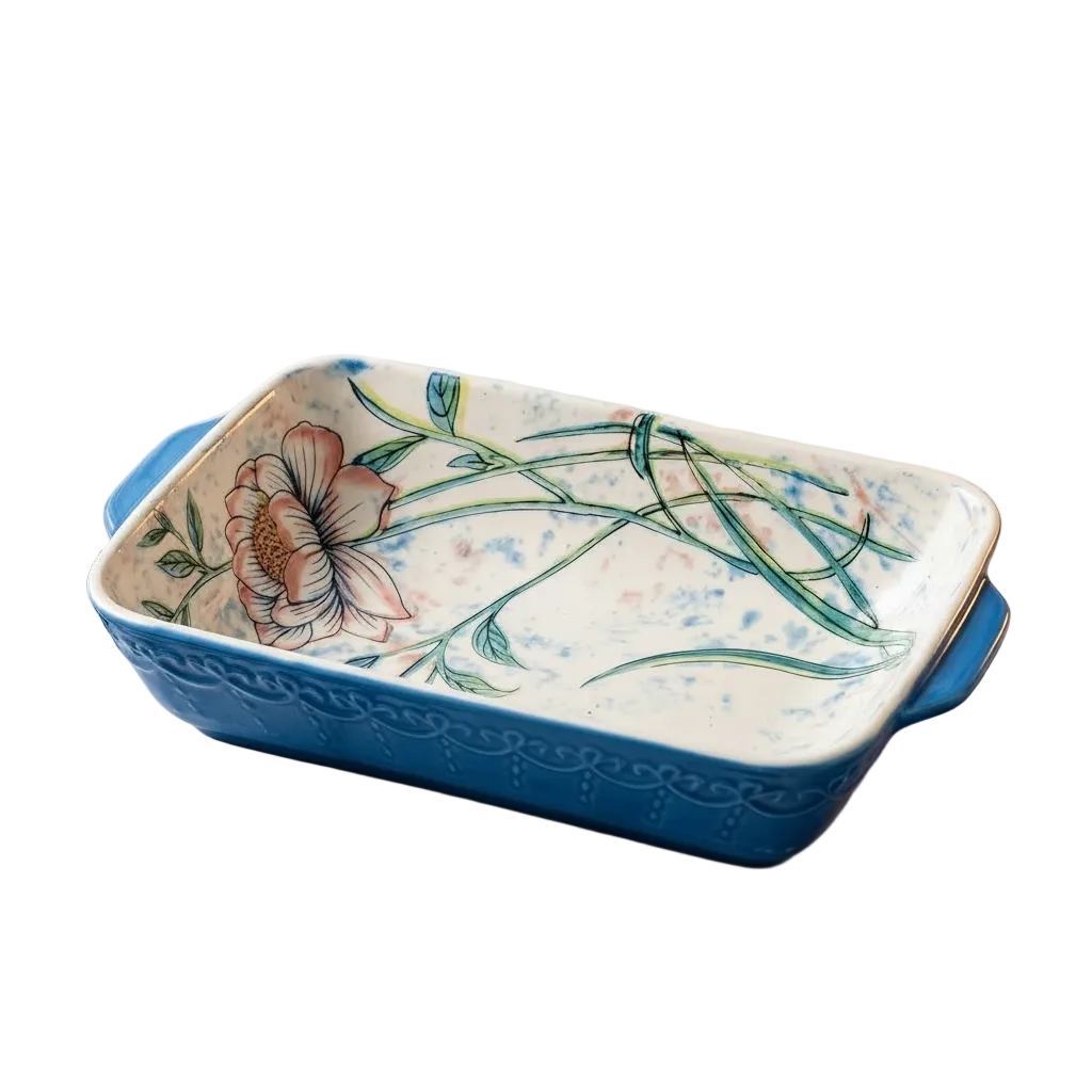 Brilliant Premium Magnolia 13" Baking Dish – Elegant Bakeware for Modern Home Baking