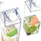Transparent Milk Bottle Portable Acrylic Juice and Detox Water Bottle