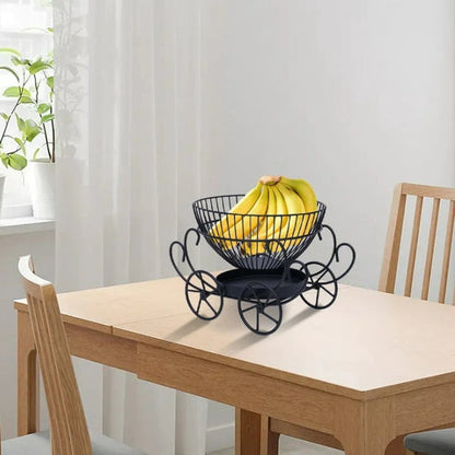 2 Tier Decorative Fruit Basket Stylish Kitchen Organizer