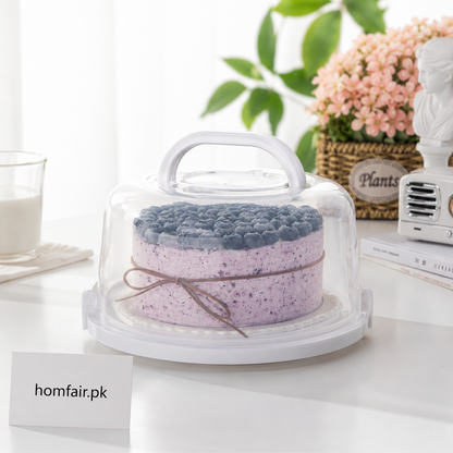 Premium Portable Cake Carrier with Handle & Locking Lid – Reusable Cake Storage Box