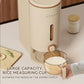 Rice Dispenser Container – Airtight Wall-Mounted Dry Food Storage with One-Touch Measuring Cup for Kitchen Pantry