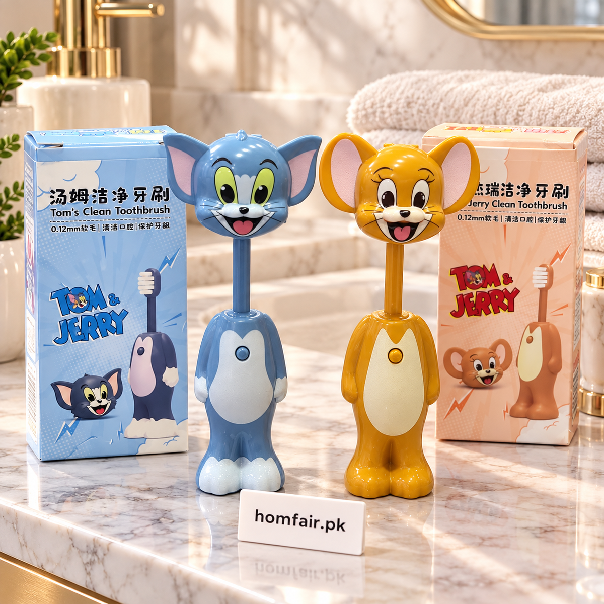 Tom & Jerry Character Toothbrush – Cute Cartoon Design for Kids - Random 1 Piece