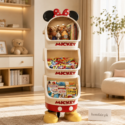 Disney-Inspired 4-Tier Kids Storage Organizer  Multi-Purpose Toy & Nursery Organizer