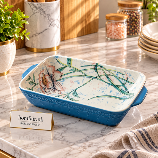 Brilliant Premium Magnolia 13" Baking Dish – Elegant Bakeware for Modern Home Baking
