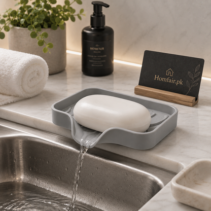 Self-Draining Soap Holder Tray Kitchen & Bathroom Soap Dish