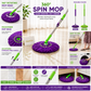 360° Microfiber Floor Cleaning Mop with Adjustable Stainless Steel Handle