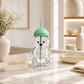 Bear Shaped Glass Tumbler with Straw & Lid – Cute Drinking Cup