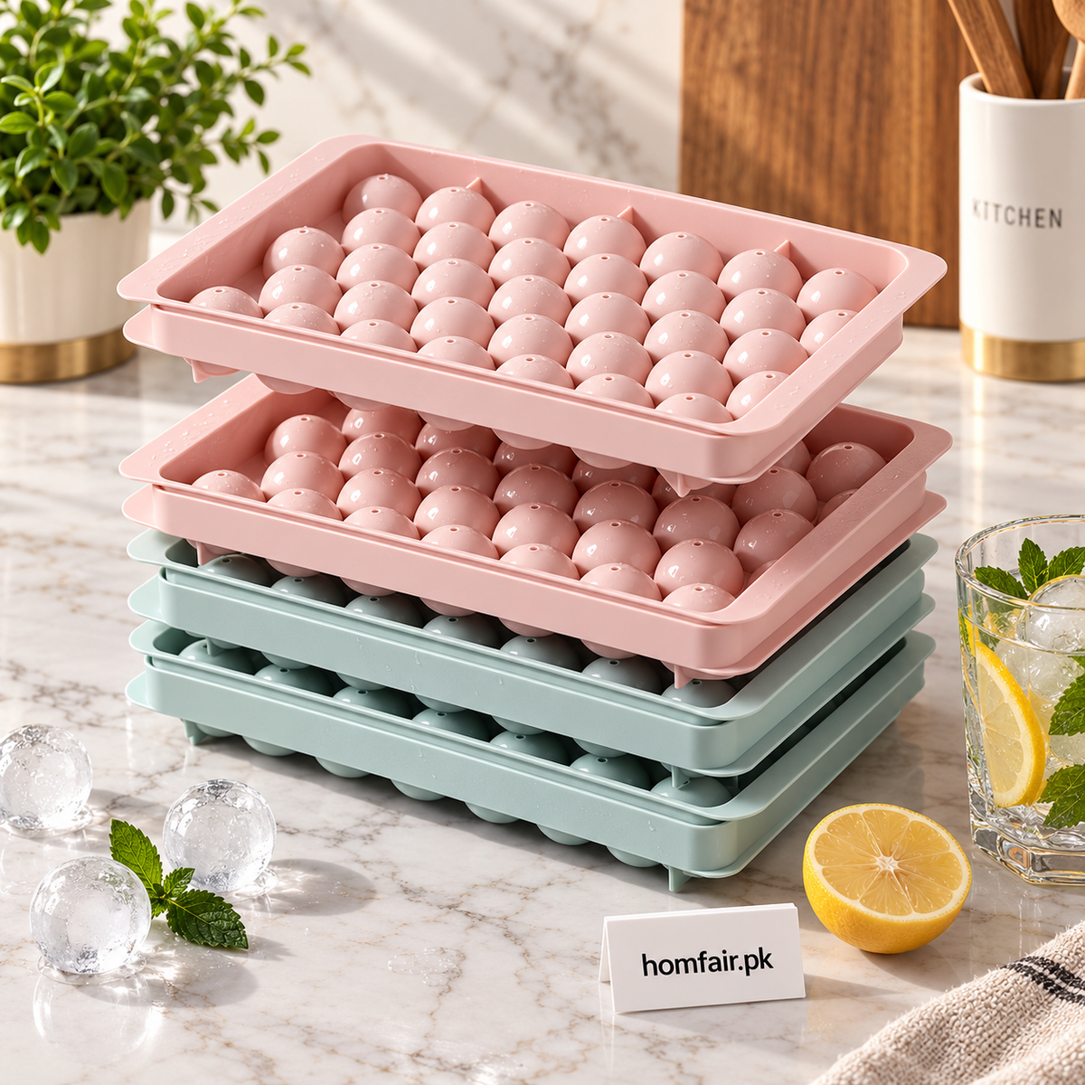 Ball Shape Silicone Ice Tray for Easy Homemade Ice and Chilled Drinks