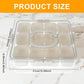 Divided Serving Tray with Lid and Handle Clear Snack Box