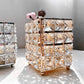Crystal Makeup Brush & Candle Holder Elegant Desk Organizer