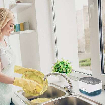 Easy Dispensing Soap Sponge Dispenser for Kitchen Sink