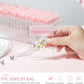 Clear Jewellery Organizer Box with 20 PVC Resealable Zip Bags – Compact Storage for Rings, Earrings, Necklaces & Accessories