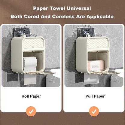 Wall Mounted Tissue Holder with Storage Drawer