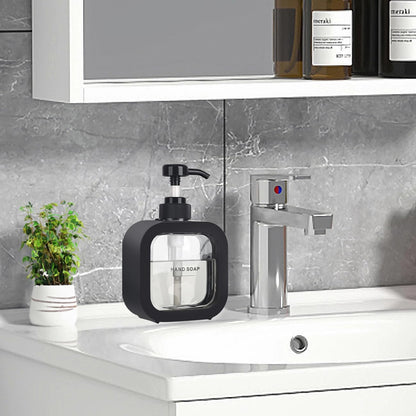 Premium Square Liquid Soap Dispenser Modern Refillable Pump Bottle