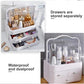 Acrylic Double Door Cosmetic Organizer Makeup Storage Box