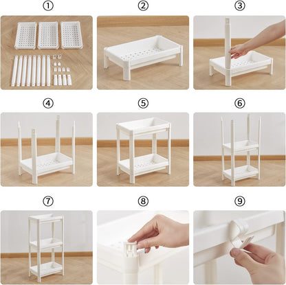 3 Tier Bathroom Shelving Units Freestanding Toilet Space Saver Shelf