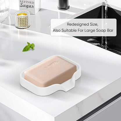 Self-Draining Soap Holder Tray Kitchen & Bathroom Soap Dish
