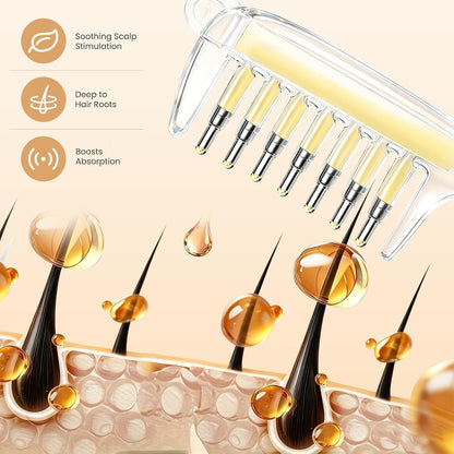 Scalp Oil Applicator Comb – Hair Oil Dispenser & Scalp Massager