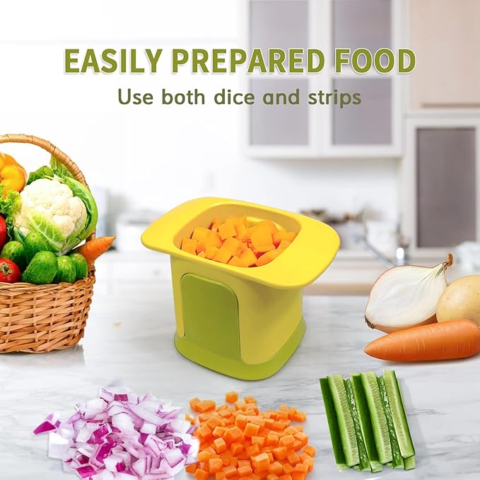 2-in-1 Vegetable press Chopper Dicing & Slitting Kitchen Chopping