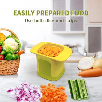 2-in-1 Vegetable press Chopper Dicing & Slitting Kitchen Chopping