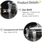 Glass Pots for Cooking On Stove Glass Heat-Resistant Glass Simmer Borosilicate Glass Cooking Pot with Lid and Handles