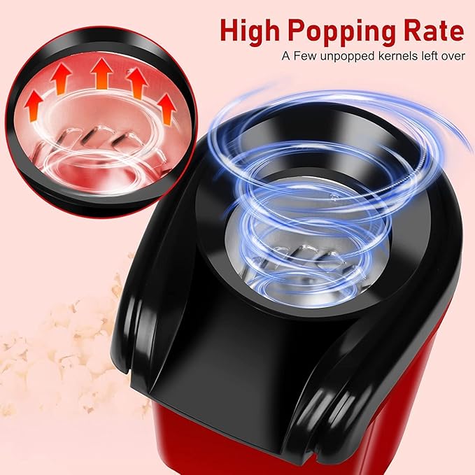 Electric Popcorn Maker Hot Air Popcorn Machine for Home Use