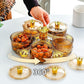 Luxury 360° Rotating Dry Fruit Dish Elegant Snack Serving Tray