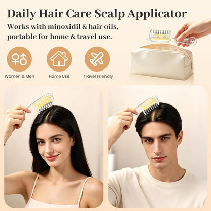 Scalp Oil Applicator Comb – Hair Oil Dispenser & Scalp Massager