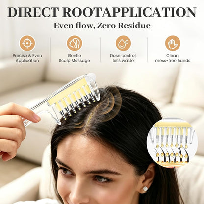 Scalp Oil Applicator Comb – Hair Oil Dispenser & Scalp Massager
