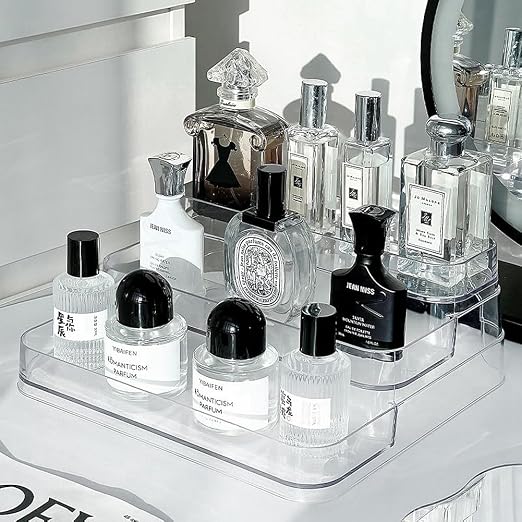 Luxury Acrylic Perfume & Skincare Display Organizer Tray