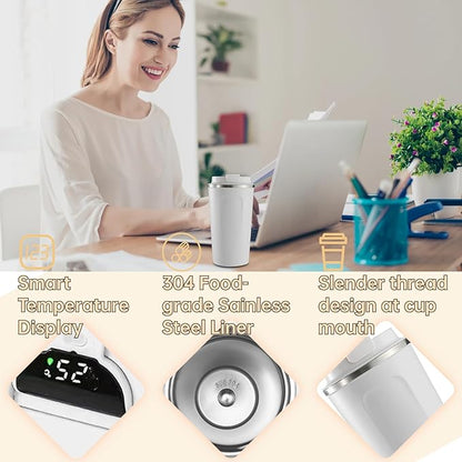 Smart Temperature Display Coffee Mug – Stainless Steel Thermal Cup