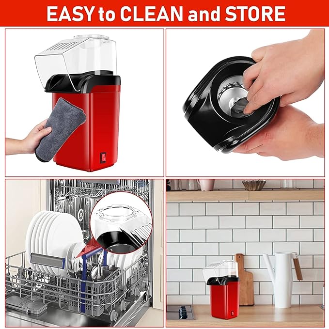 Electric Popcorn Maker Hot Air Popcorn Machine for Home Use