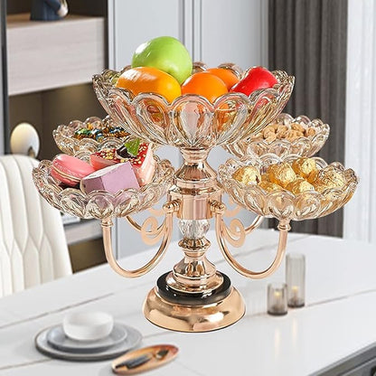 Acrylic Crystal Rotating Dry Fruit Stand