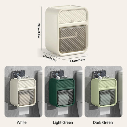 Wall Mounted Tissue Holder with Storage Drawer