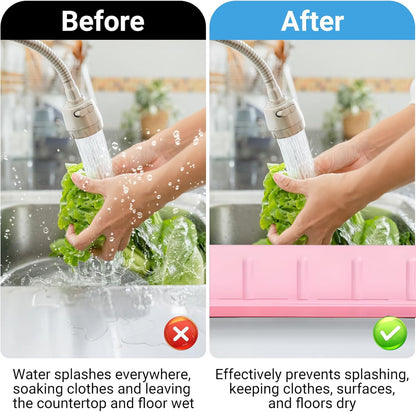 Multi-Purpose Sink Splash Guard & Dish Drying Organizer